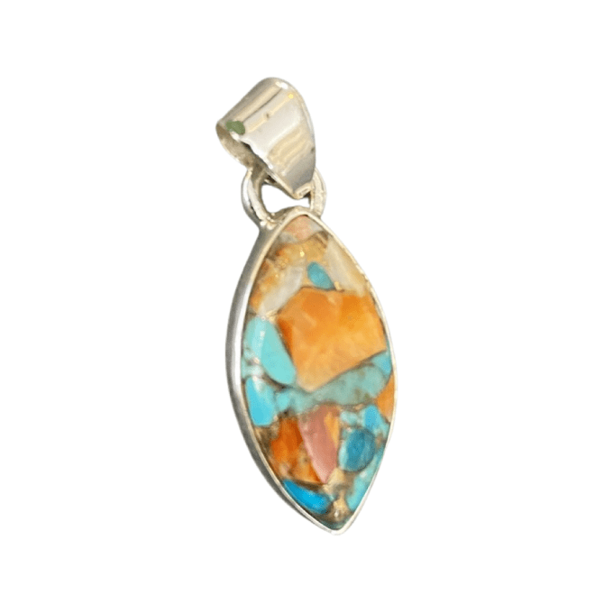 PENDENTIF PATCKWORK COPPER TURQUOISE