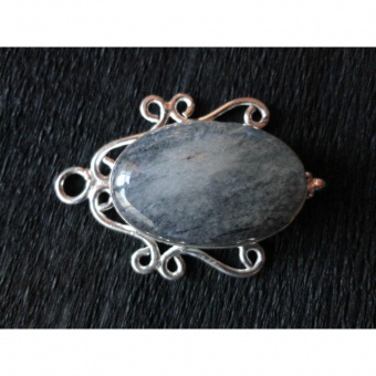 Pendentif en QUARTZ RUTILE gris