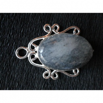 Pendentif en QUARTZ RUTILE gris