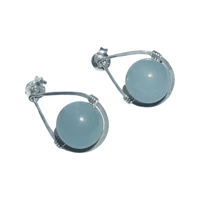 BOUCLES GOUTTE AIGUE MARINE
