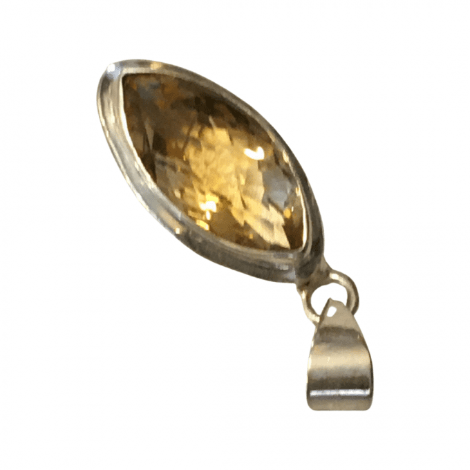 PENDENTIF AMANDE CITRINE