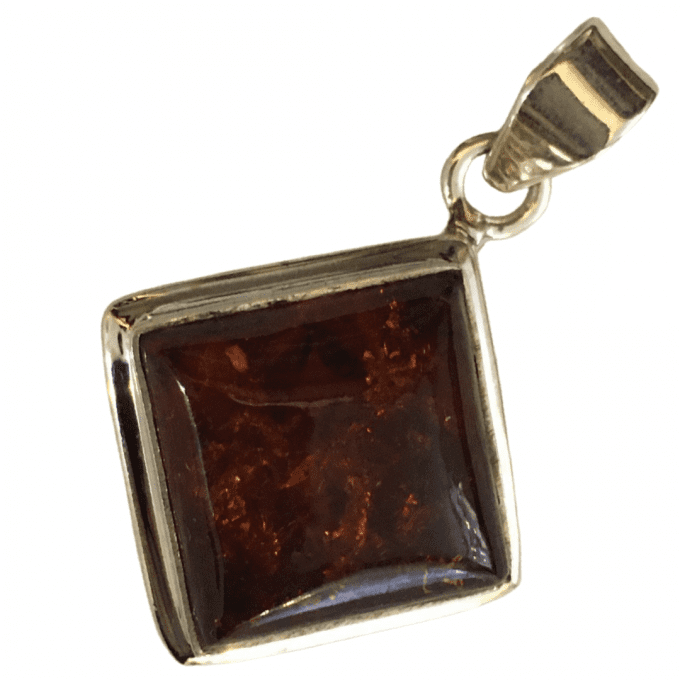 PENDENTIF LOSANGE AMBRE