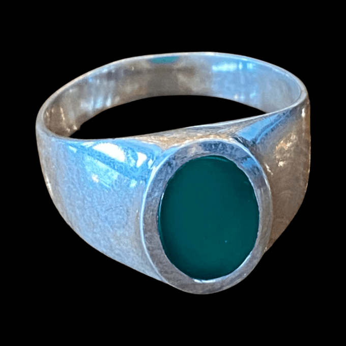 bague homme chrysoprase