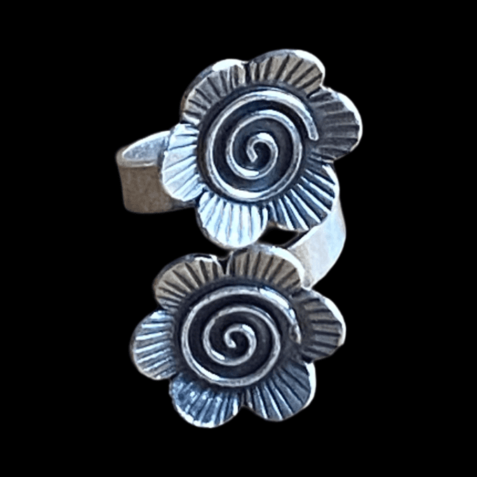 BAGUE FLEUR ARGENT