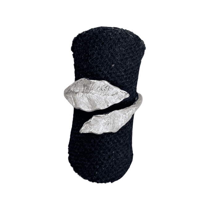 BAGUES 2 FEUILLES ARGENT