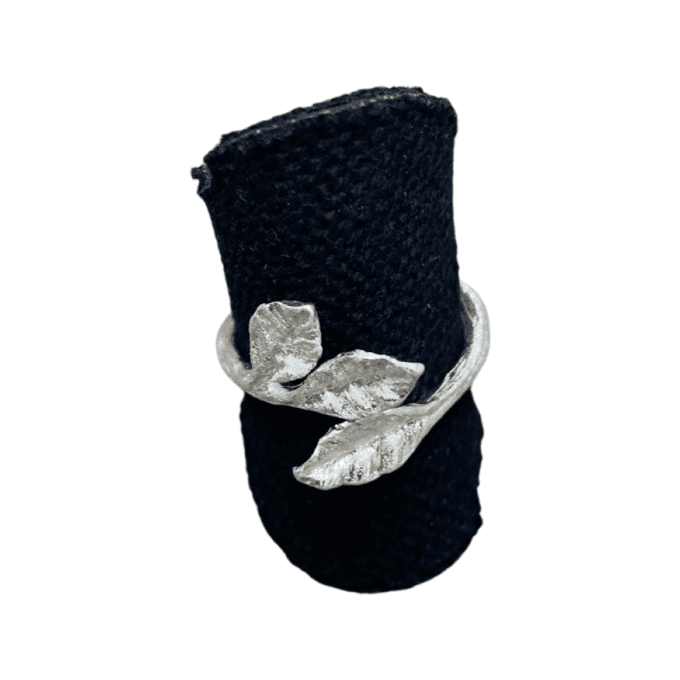 BAGUE 3 FEUILLES ARGENT