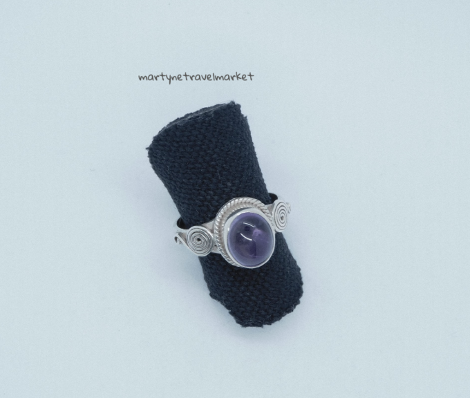 BAGUE OVALE RETRO AMETHYSTE