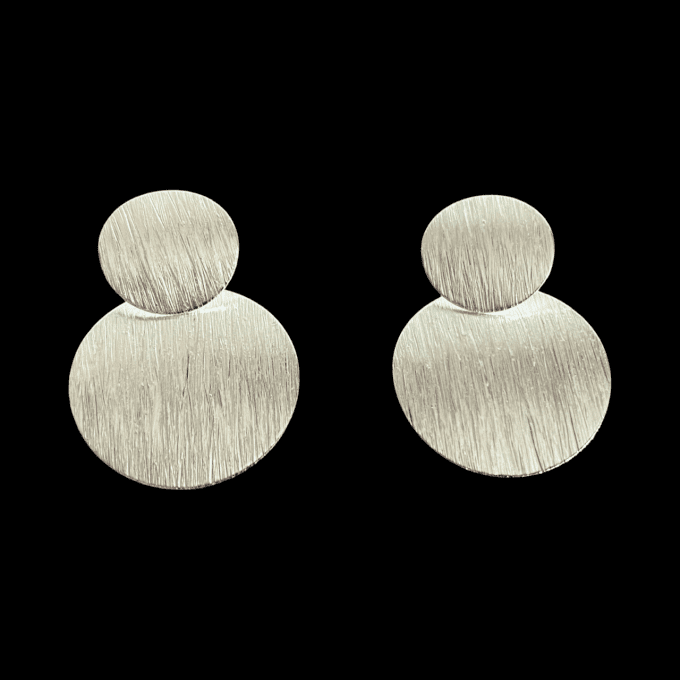 boucles d'oreilles 2 cercles argent