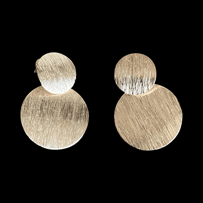 boucles d'oreilles rondes or rose