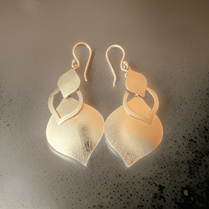 boucles d'oreilles coeur or rose