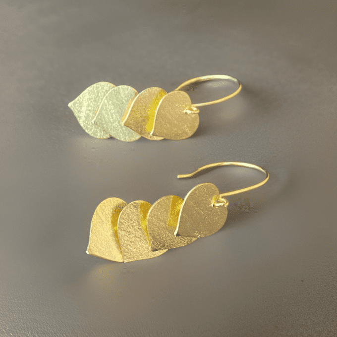 boucles d'oreilles coeur or