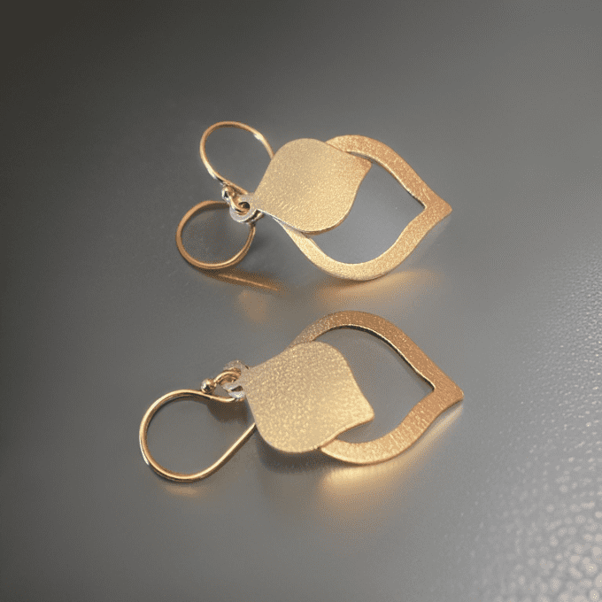 boucles d'oreilles coeur or rose