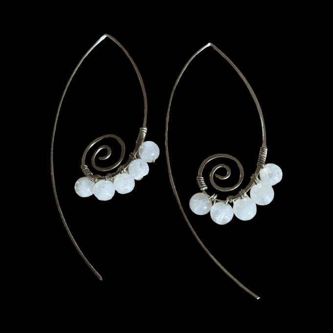 boucles d'oreilles argent et pdl