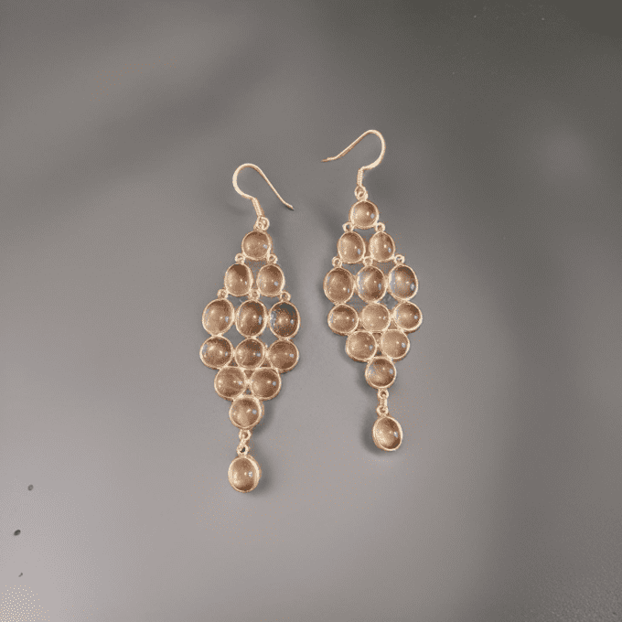 boucles quartz rose