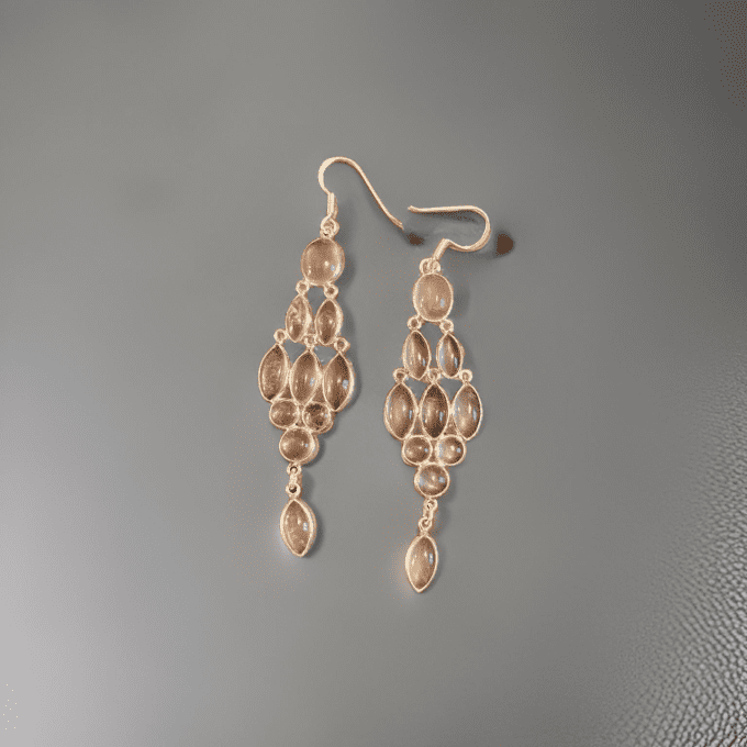 boucles quartz rose
