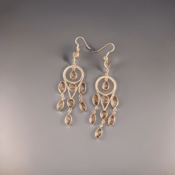 boucles quartz rose