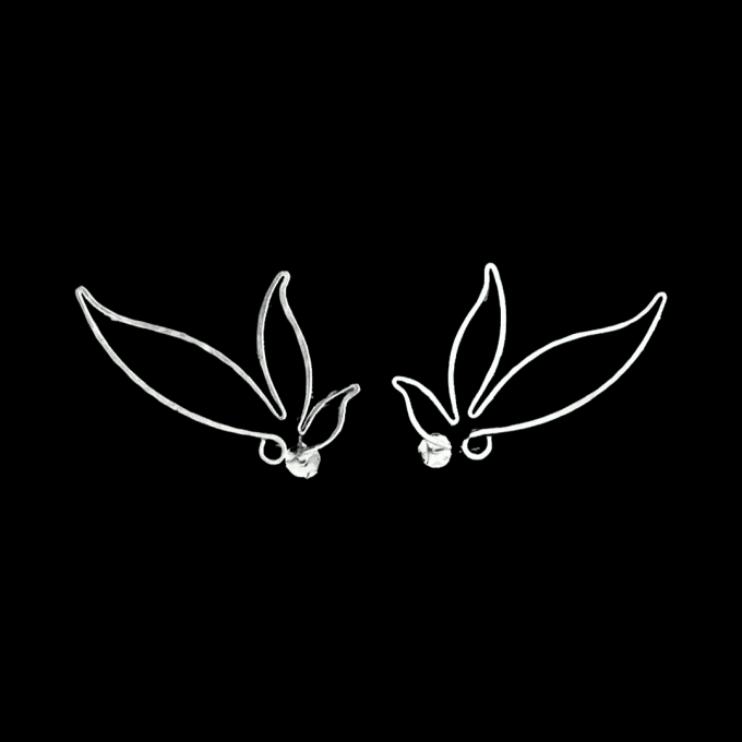 Boucles d'oreilles oiseau argent