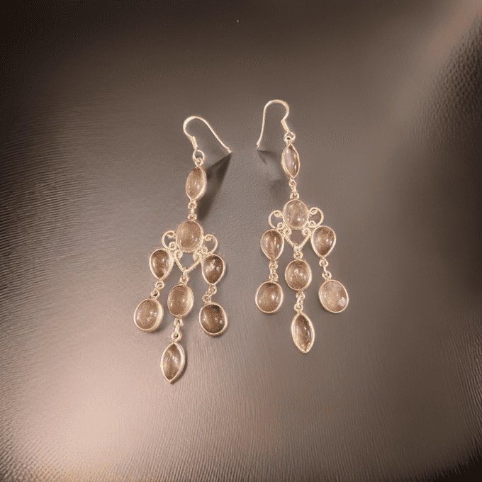 boucles quartz rose