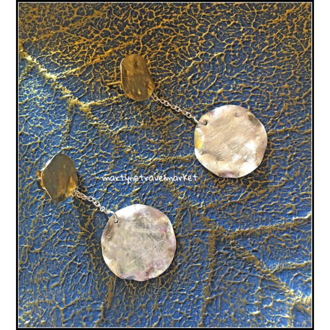 BO CERCLES ET CHAINE ARGENT ET VERMEIL
