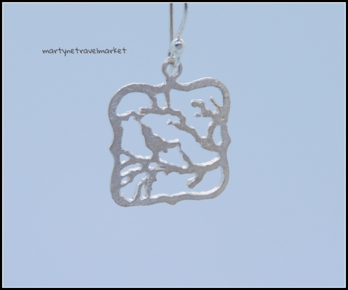 BOUCLES CARREES ARGENT