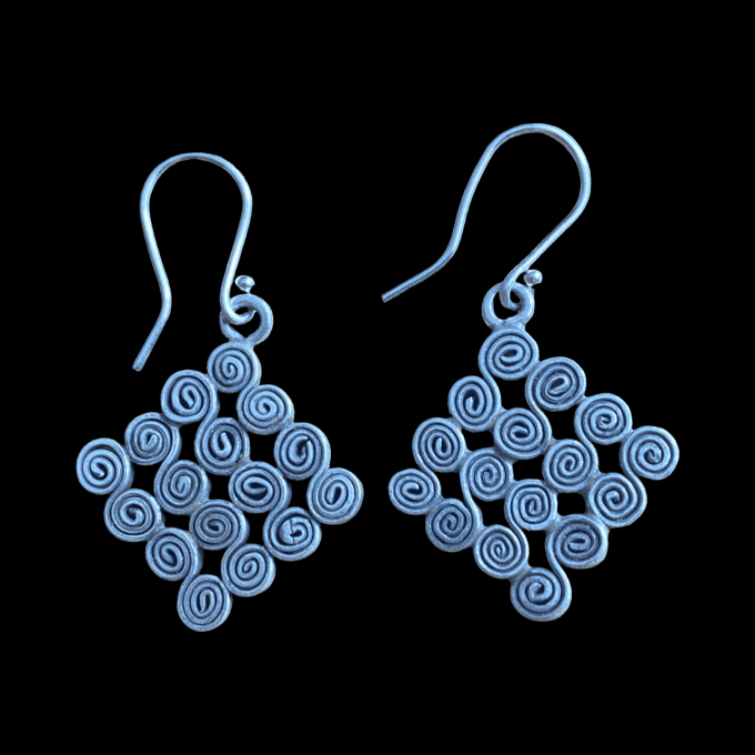 bouclesd'oreilles ethniques argent