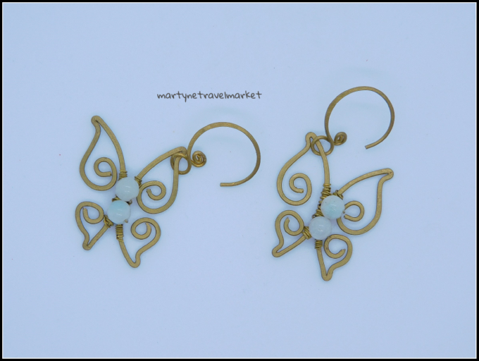 BOUCLES PAPILLON PIERRE DE LUNE