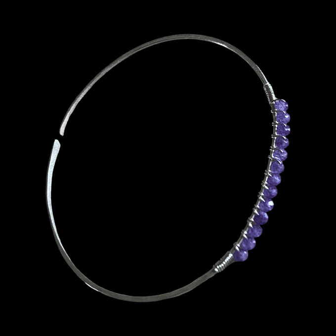 bracelet argent  amethyste