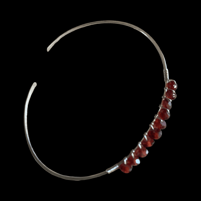 bracelet en argent grenat