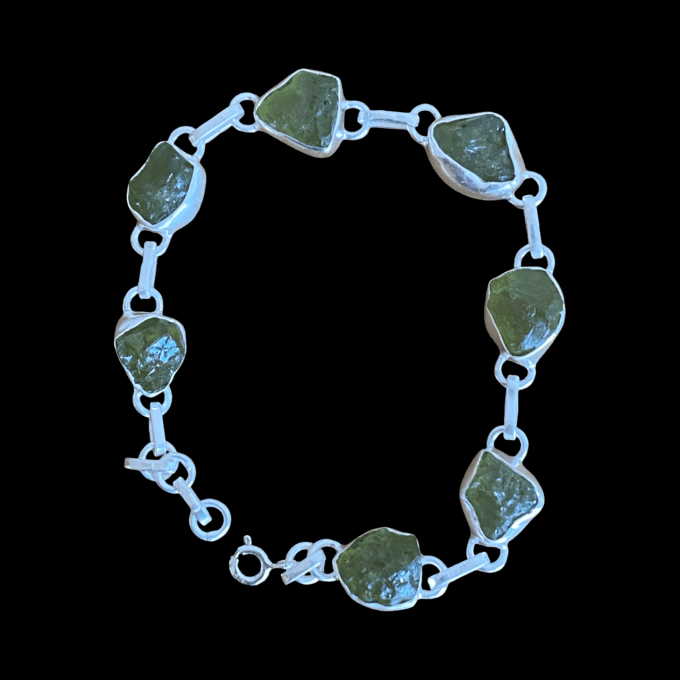 bracelet argent et péridot