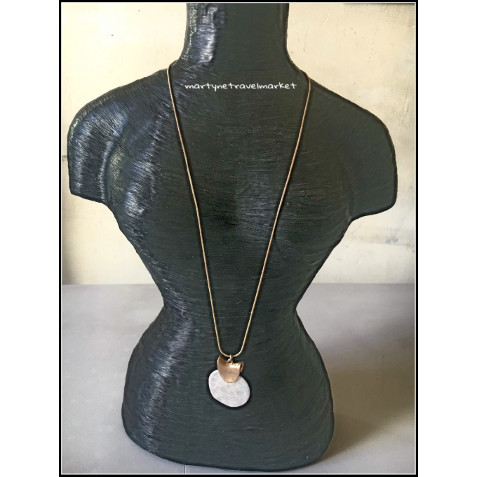 COLLIER CERCLE PL RHOD ET OR