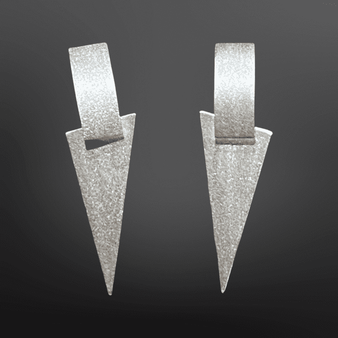 boucles d'oreilles fleches argent