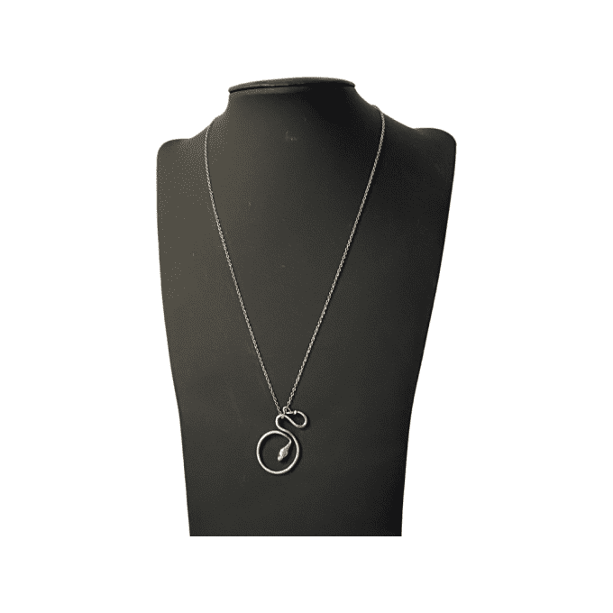 COLLIER SNAKE ARGENT