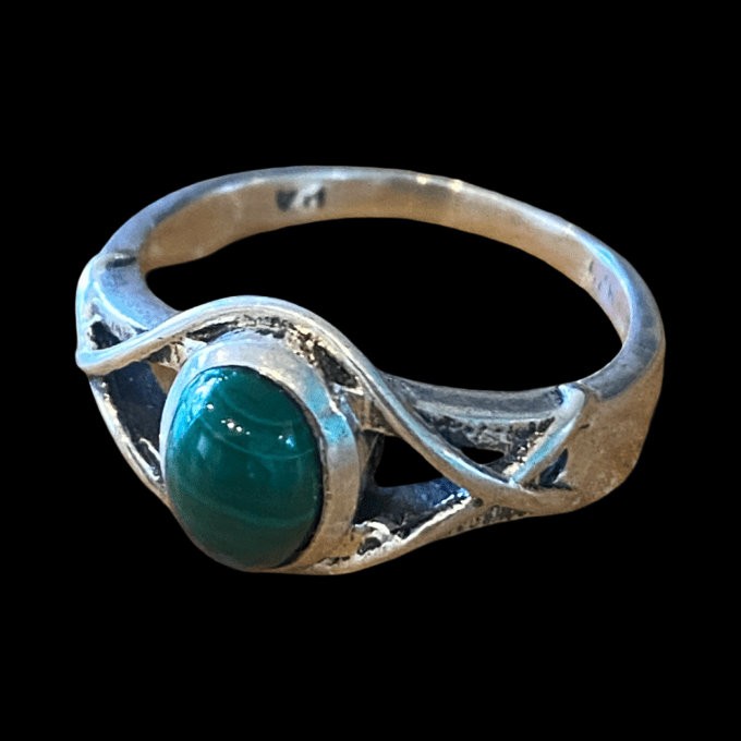 BAGUE LUCIE MALACHITE