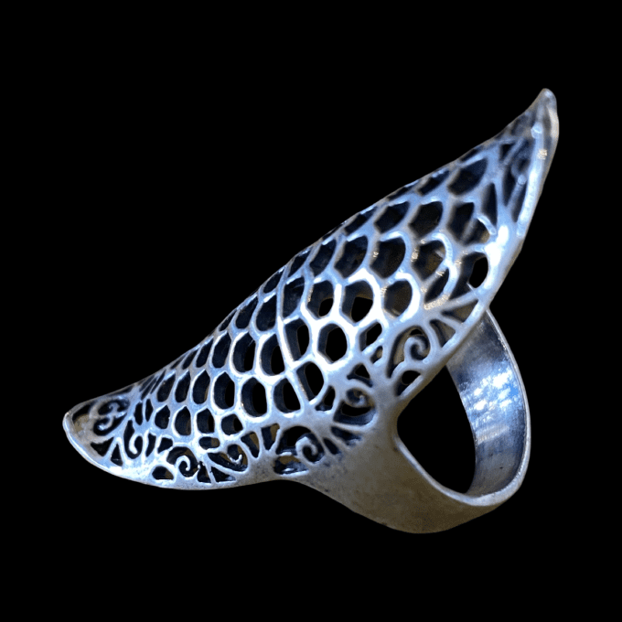BAGUE RESILLE EN ARGENT