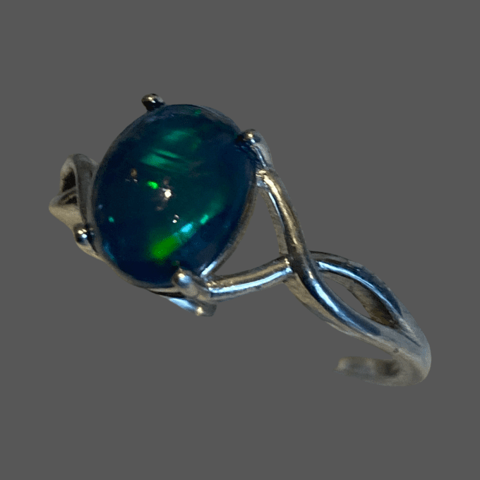 BAGUE OPALE NOIRE