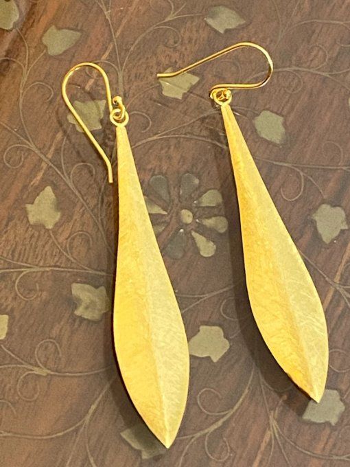 boucles plumes vermeil