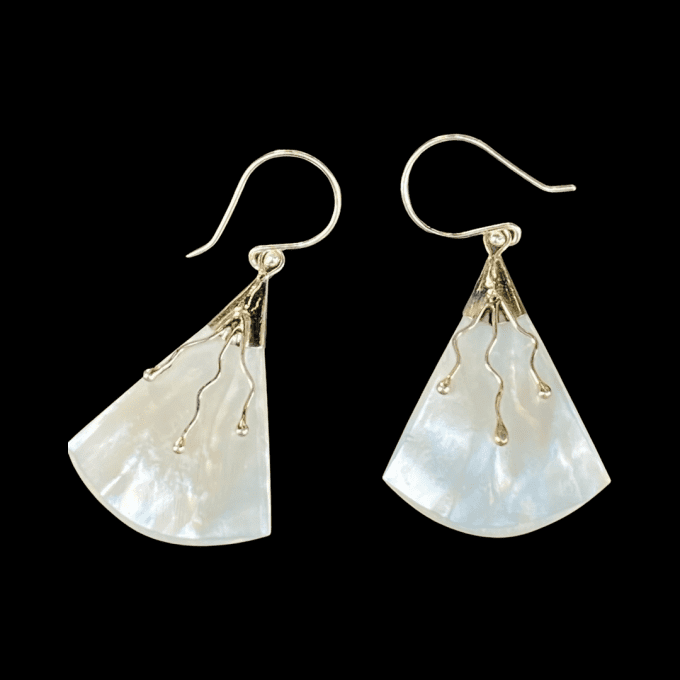 BOUCLES NACRE TRAPEZE