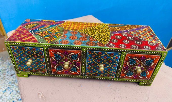BOITE BISHNOI BASSE 4 TIROIRS
