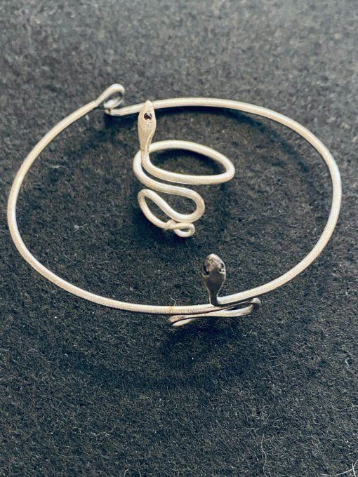 BAGUE SNAKE ARGENT
