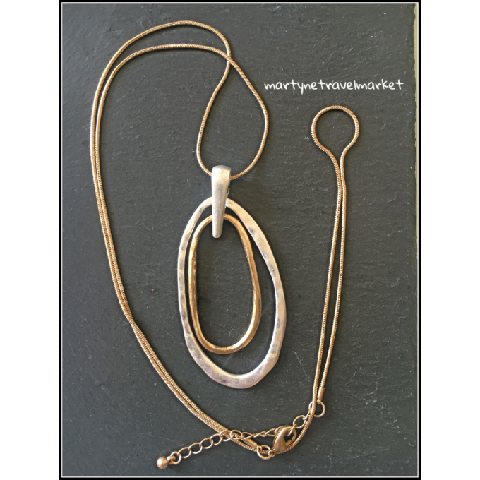 COLLIER 2 CERCLES OVALS