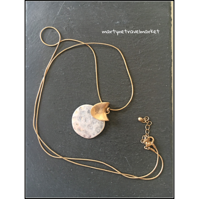 COLLIER CERCLE PL RHOD ET OR