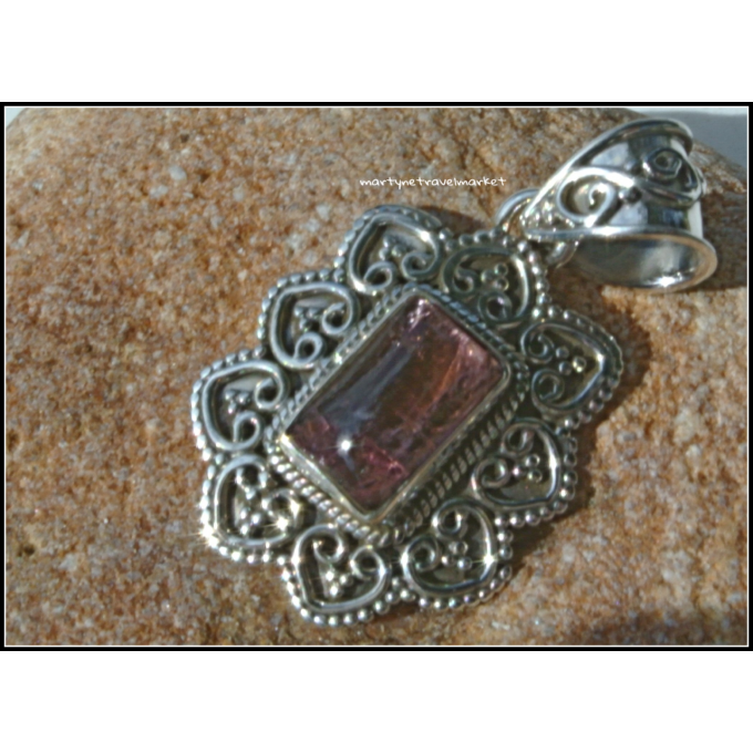 PENDENTIF TOURMALINE ROSE