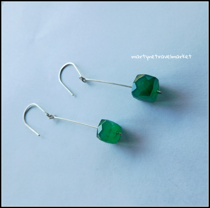 TIGE CARRE AGATE VERTE