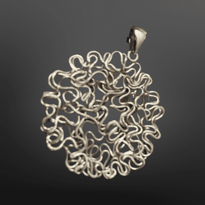 pendentif broussaille rhodium