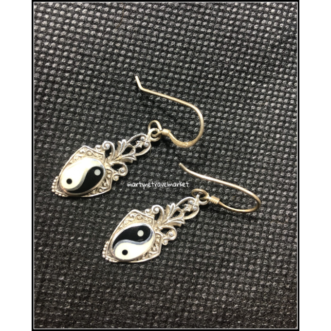 BOUCLES OREILLE YING YANG POISSON